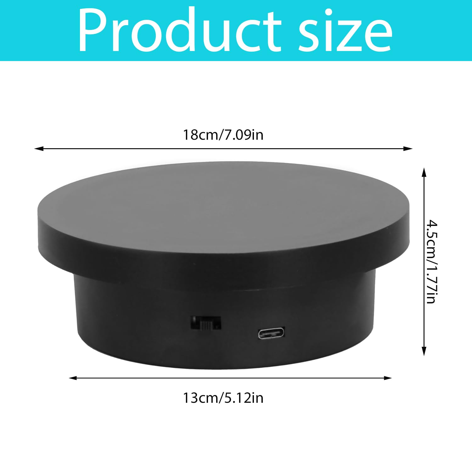 Turn Table For Cake Frosting, 360 Degree Rotating Display Stand, Turntable For Cake. Multi-Functional Turntable For Photography,